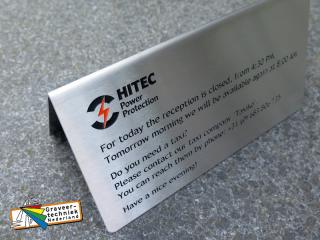 RVS tafelbord met logo 